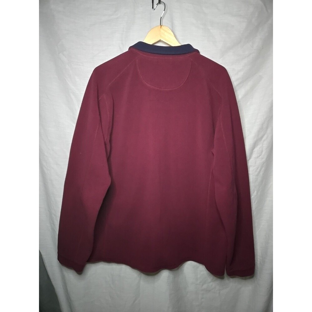 LL Bean Fleece Jacket Pullover Men’s XL Tall 1/4 Zip Tail Item #280963 Maroon - Picture 5 of 8